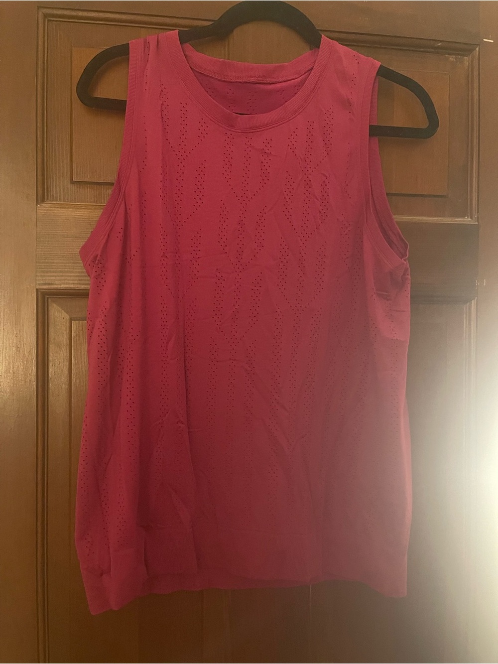 lululemon athletica Hot Pink Perforated Workout Tank